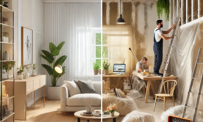 Haz que la mitad de la casa se pueda vivir y en la otra haz la reforma, aunque esto depende de que parte de la casa quieras hacer o que tipo de reforma necesites